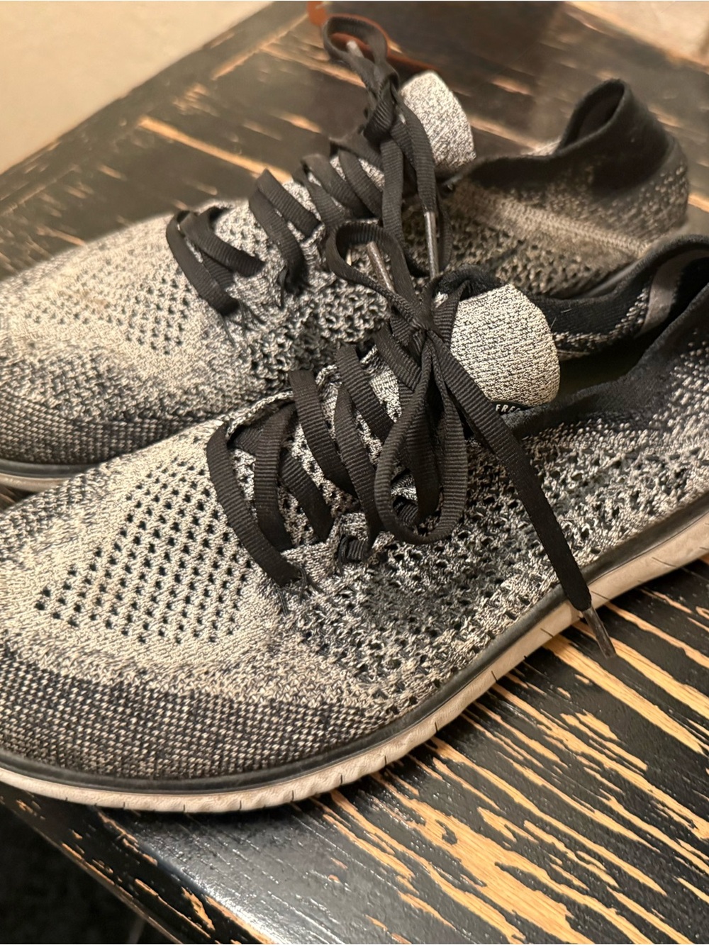 Nike Women's Black & Gray Flyknit Sneakers